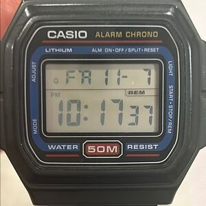 Vintage Casio W-71 Digital Watch 50m Wr. Brand New Battery Everything Works.